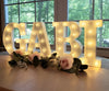 Steel Marquee Letter GABI Warm White High-End Custom Zinc Metal Marquee Light Marquee Sign