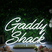 Gaddy Shack White Neon Sign