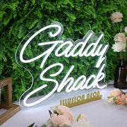 Gaddy Shack White Neon Sign