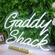 Gaddy Shack White Neon Sign