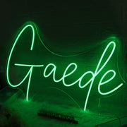 Gaede Green Neon Sign