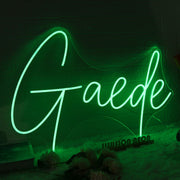 Gaede Green Neon Sign