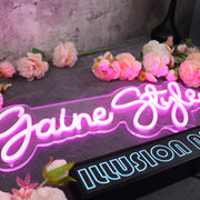 Gaine Style Purple Neon Sign