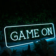 Game On Blue LED Custom Neon Sign