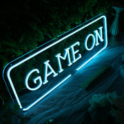 Game On Blue LED Custom Neon Sign