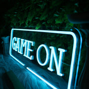 Game On Blue LED Custom Neon Sign