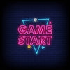 Game Start Neon Sign