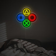 Gamepad Buttons Signs LED Neon Acrylic Artwork