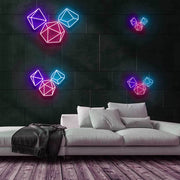 Gaming Dice Neon Sign