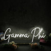 Gamma Phi White Neon Sign