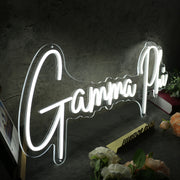 Gamma Phi White Neon Sign