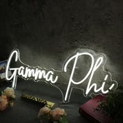 Gamma Phi White Neon Sign