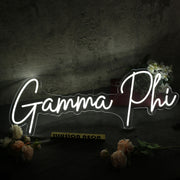 Gamma Phi White Neon Sign