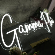 Gamma Phi White Neon Sign