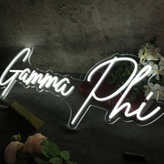 Gamma Phi White Neon Sign