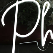 Gamma Phi White Neon Sign