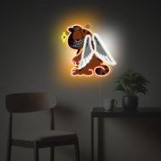 Garfield With White Wing LED Neon Acrylic Artwork