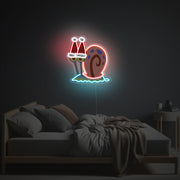 Gary With Christmas Hats LED Neon Acrylic Artwork