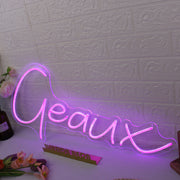 Geaux Purple Neon Sign