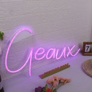 Geaux Purple Neon Sign