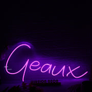 Geaux Purple Neon Sign