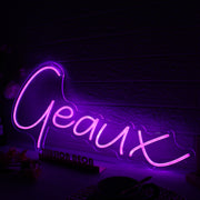 Geaux Purple Neon Sign