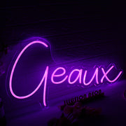 Geaux Purple Neon Sign