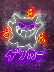 Gengar Fire Neon Sign