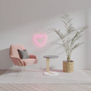 Geometric Heart Neon Sign