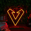 Geometric Heart Red Neon Sign