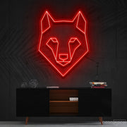 Geometric Wolf Neon Sign