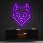 Geometric Wolf Neon Sign