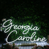 Georgia Caroline White Neon Sign