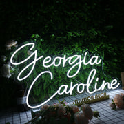 Georgia Caroline White Neon Sign