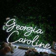 Georgia Caroline White Neon Sign