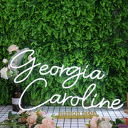 Georgia Caroline White Neon Sign