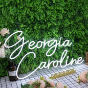 Georgia Caroline White Neon Sign