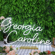 Georgia Caroline White Neon Sign