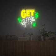 Get Money LED Neon Acrylic Artwork