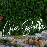 Gia Bella White Neon Sign