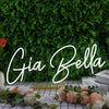 Gia Bella White Neon Sign