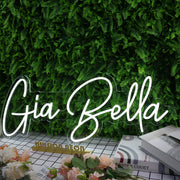 Gia Bella White Neon Sign