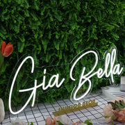 Gia Bella White Neon Sign