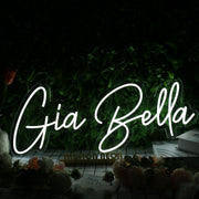 Gia Bella White Neon Sign