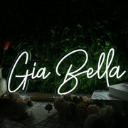 Gia Bella White Neon Sign