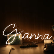 Gianna Yellow Neon Sign