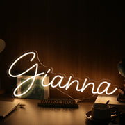 Gianna Yellow Neon Sign