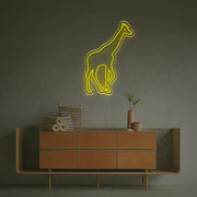 Giraffe Line Drawing LED Neon Sign