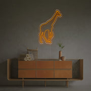 Giraffe Line Drawing LED Neon Sign