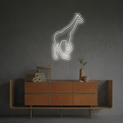 Giraffe Line Drawing LED Neon Sign